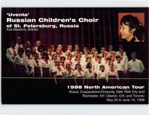 Postcard Uventa Russian Children's Choir, 1998 North American Tour, New York