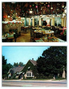 2 Postcards SILVER SPRINGS, MD ~ Christmas Interior MRS. K'S TOLL HOUSE Postcard