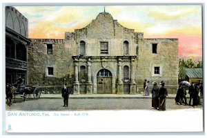 c1905 The Alamo Horse Carriage Crowd San Antonio Texas TX Tuck Art Postcard