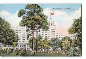 Gulfport and Biloxi Mississippi MS Postcard 1930-1950 Edgewater Gulf Hotel