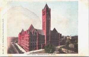 USA City Hall Minneapolis Minnesota Vintage Postcard 09.44