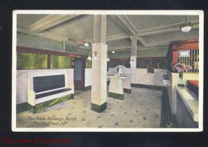 MARSHALLTOWN IOWA THE IOWA SAVINGS BANK INTERIOR VINTAGE POSTCARD 