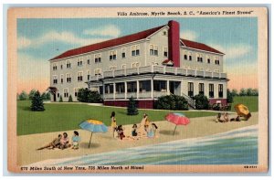 Myrtle Beach South Carolina SC Postcard Villa Ambrose Exterior Building c1940's