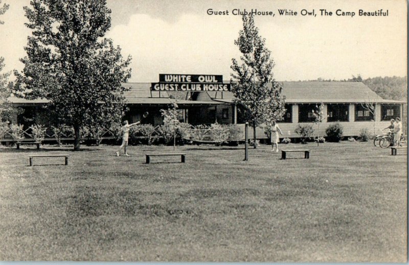 c1920s White Owl Guest Club House, Laconia New Hampshire NH Unposted Postcard 