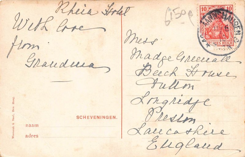 Germany Netherlands 1910 dogs pulled cart vintage postcard