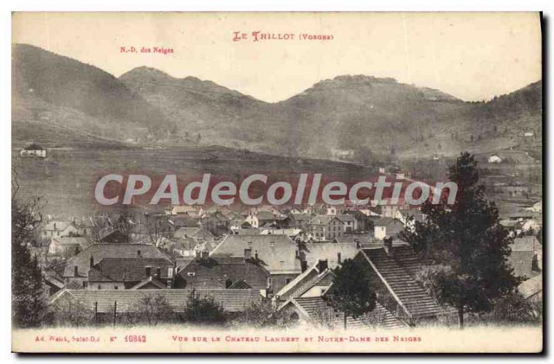 Old Postcard Le Thillot View Of The Castle lambert