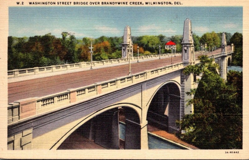 Delaware Wilmington Washington Street Bridge Over Brandywine Creek 1940 Curteich