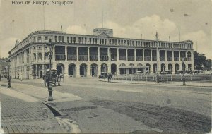 Singapore Hotel de Europe vintage postcard 