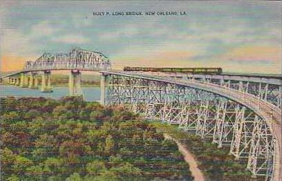 Louisiana New Orleans Huey P Long Bridge Curteich
