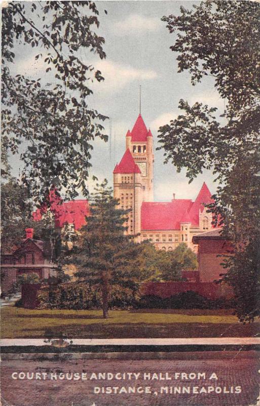 Minneapolis Minnesota Court House Antique Postcard J52835