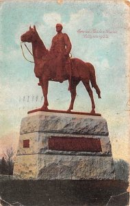 General Meades Statue, Gettysburg, PA USA Civil War Postcard
