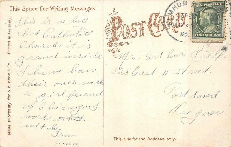 CHICAGO, IL Illinois   OUR LADY OF SORROW CHURCH~Jackson Blvd   1909 Postcard