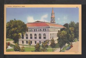 Library,Springfield,MA Postcard 