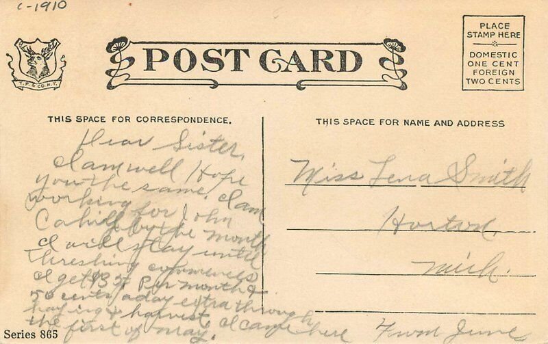 Michigan Jackson Scene T.P, & Company #865 Postcard 22-8023 