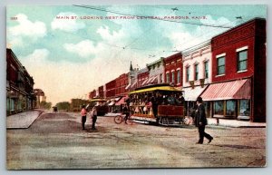 Parsons  Indiana   Main Street   Postcard