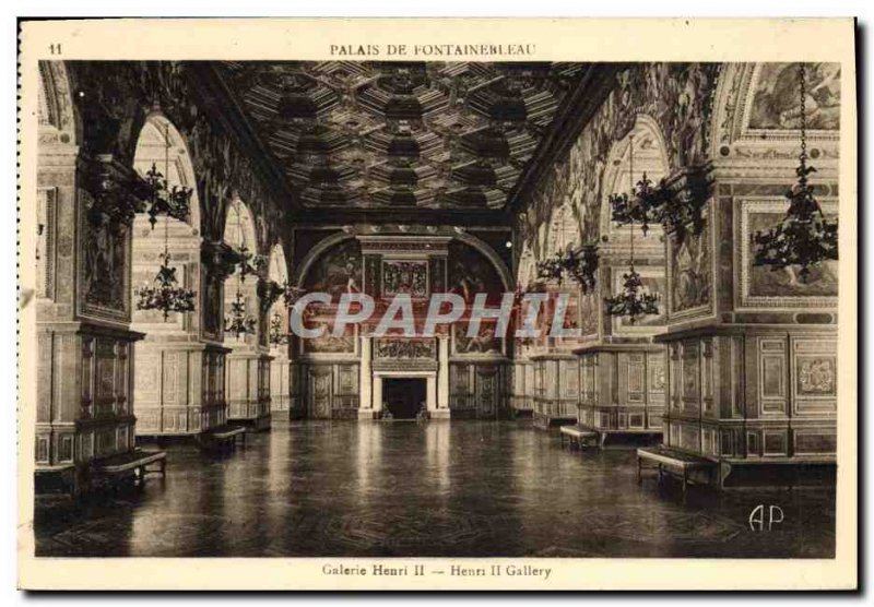 Old Postcard Fontainebleau Gallery Henry II