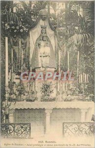 Old Postcard reindeer 1048 church st savior privileged altar and statue crown...