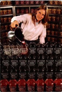 Woman Pouring Wax Jar Candles Yankee Candle Co Deerfield Massachusetts Postcard