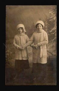 3036833 Two Ladies dancing on SKATES Vintage REAL PHOTO