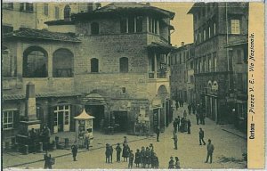 32001 AREZZO province vintage postcard - Cortona: PIAZZA VITTORIO EMANUELE-