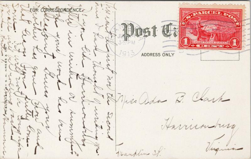 Elks Club House Roanoke VA Virginia c1913 Postcard E40