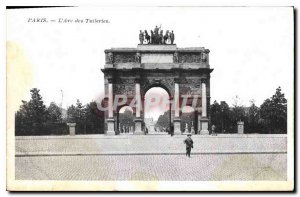 Old Postcard Paris Arc Tuileries