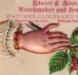 1880s Edward J. Allen Watchmaker & Jeweler Clocks #2 F152