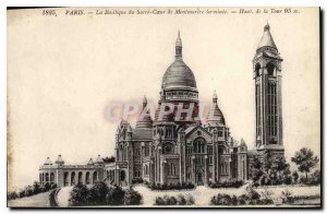 Postcard Old Paris Sacre Coeur Basilica in Montmartre completed