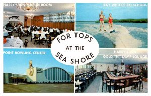 Postcard SKIING SCENE Somers Point New Jersey NJ AT3780