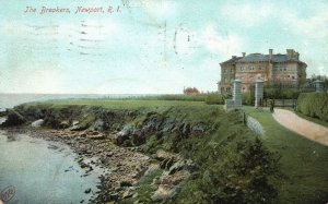 Vintage Postcard 1909 The Breakers Overlooking Building Newport Rhode Island RI