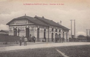 Pierre Du Vauvray Gare Train Railway Antique French Postcard