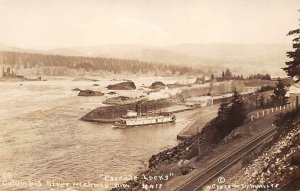 Cascade Locks real photo - Columbia River Highway, Oregon OR  