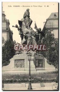 Old Postcard Paris Monument of Victor Hugo
