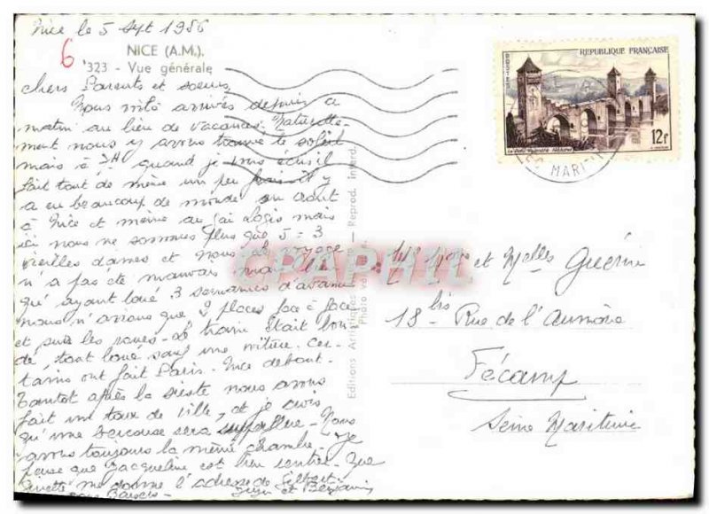 Postcard Old Nice Vue Generale