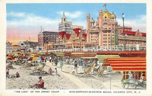 The Lido ATLANTIC CITY, NJ Marlborough-Blenheim Beach c1940s Vintage Postcard