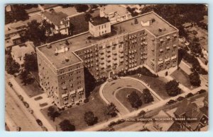 PROVIDENCE, Rhode Island RI  Aerial View HOTEL SHERATON c1930s-40s Postcard