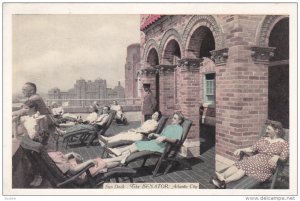 Sun Deck , The SENATOR Hotel , Atlantic City , New Jersey , 1930s