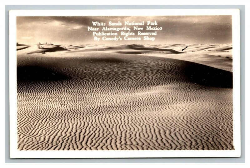 Vintage 1930's RPPC Postcard White Sands National Park Alamogordo New Mexico