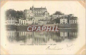 'Old Postcard Chateau d''Amboise Overview (map 1900)'