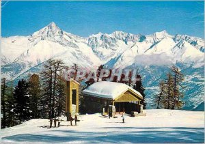 Postcard Modern Weg Kapelle Hannigalp Bietschhorn