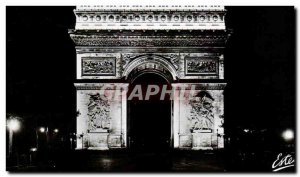 Modern Postcard The Night Paris Arc de Triomphe of the Etoile