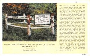 Ut-Say-An-Tha's Grave on side of Mountain in Stamford, New York