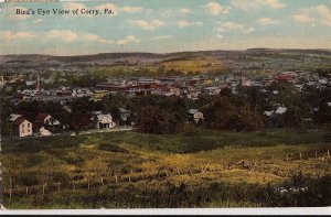 Postcard Bird's Eye View Corry PA