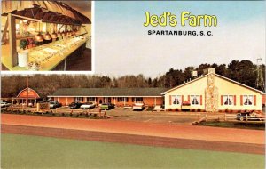 SC, Spartanburg  JED'S FARM  Roadside Restaurant~Nursery~Gas Station  Postcard