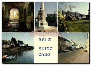 Postcard Modern Belz Saint Cado Chapel Calvary and & # 39ile Saint Cado The m...