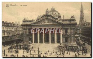 Old Postcard Brussels Stock Exchange
