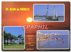 Modern Postcard The Vendee Tourism Saint Jean de Monts La Plage drill