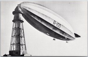 H.M.A. R100 British Airship First Crossing Of Atlantic Ocean Postcard