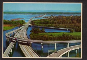 WA Evergreen Point Floating Bridge Seattle Washington Postcard Kirkland Redmond