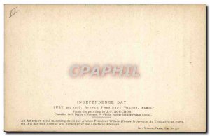 Old Postcard Militaria Paris Independence Day July 4, 1918